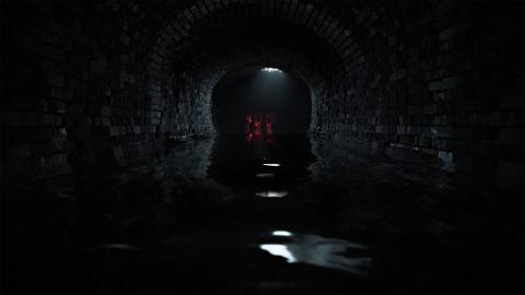 A dark and eerie sewer